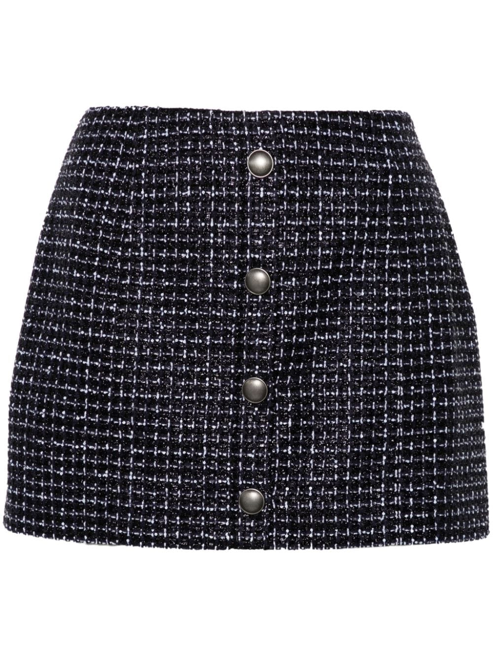 Alessandra Rich Tweed Mini Skirt Blue