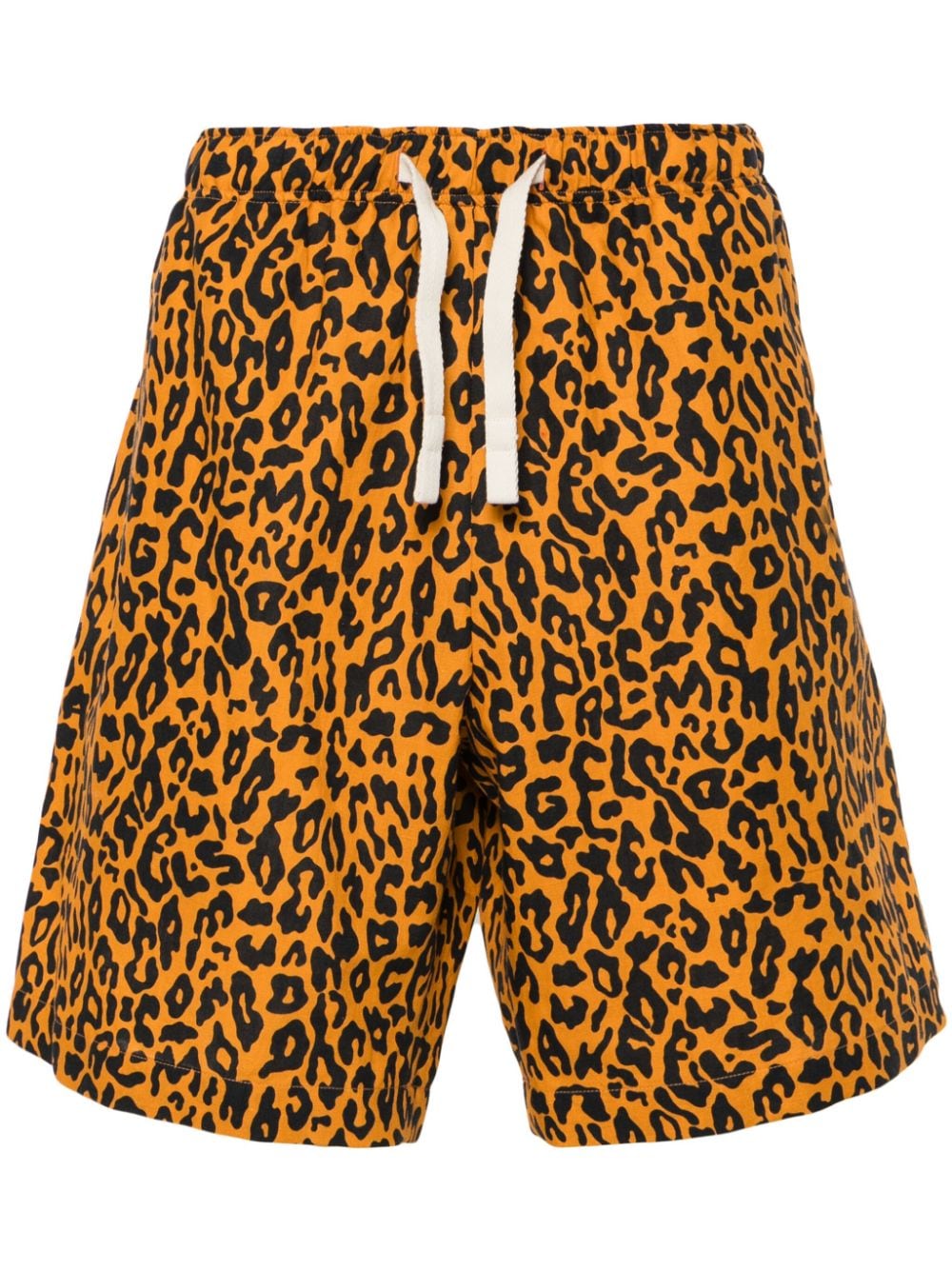 Palm Angels Leopard Print Shorts Orange