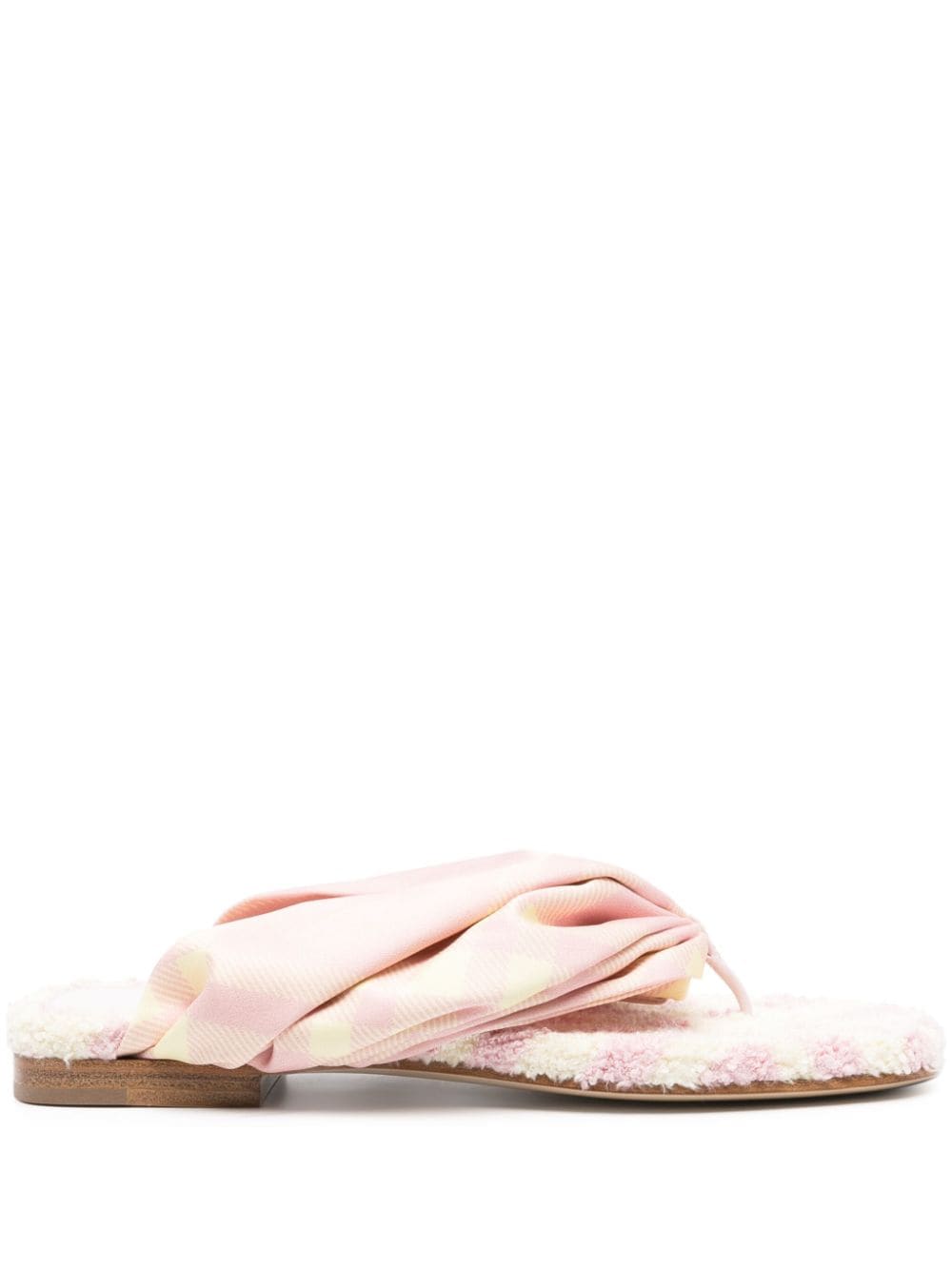 Burberry Open Toe Flat Sandals