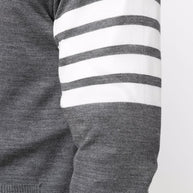 Thom Browne 4-bar Merino Cardigan In Grey