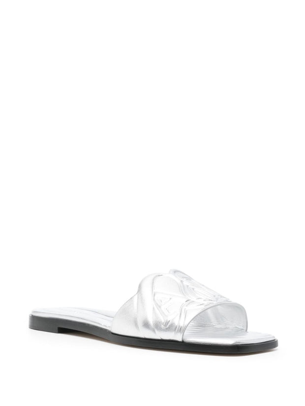 Alexander McQueen Seal Logo Slide Sandals