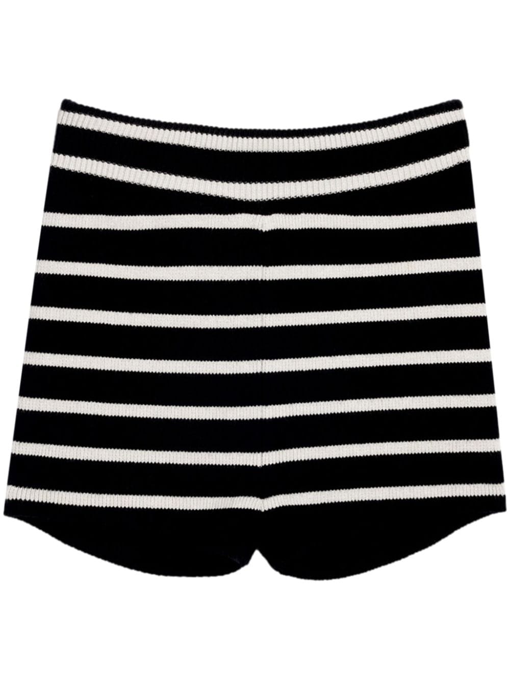 Ami Paris Striped Shorts In Black