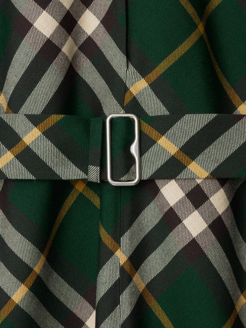 Burberry Check Midi Dress In Green