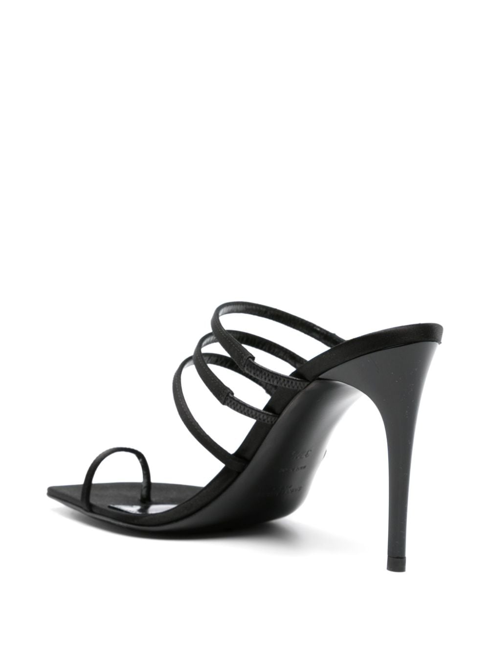 Saint Laurent Satin YSL Crystal Sandals