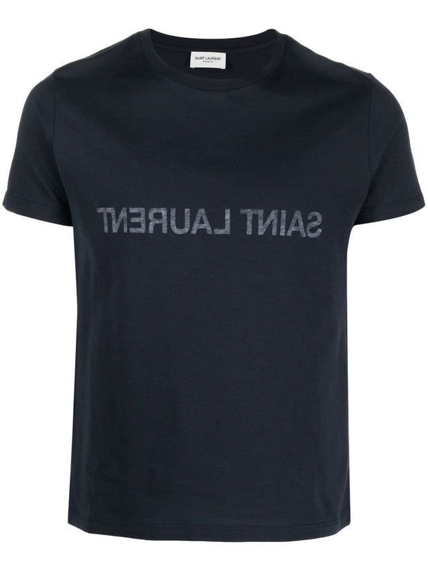 Saint Laurent Reverse Logo-print Cotton T-shirt