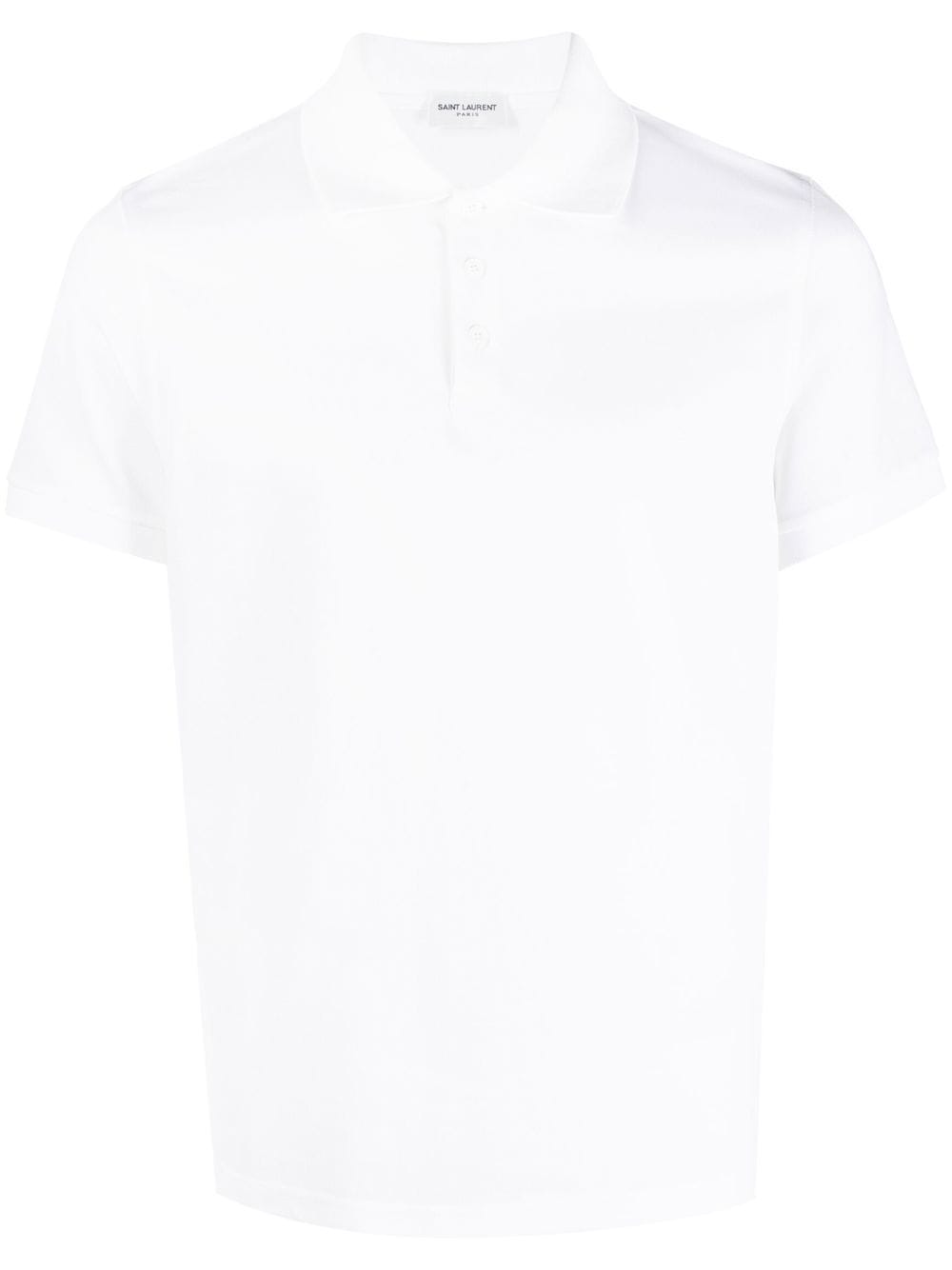 Saint Laurent Cotton Polo Shirt White