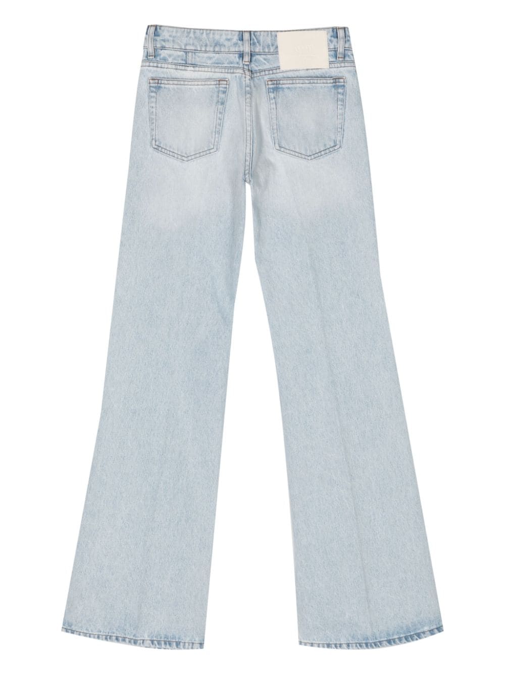 Ami Paris Flared Jeans In Clear Blue