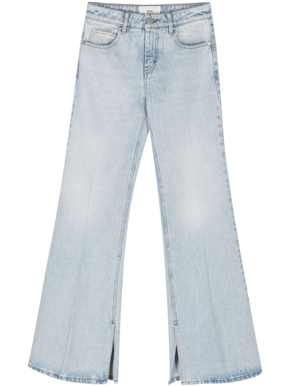 Ami Paris Flared Jeans In Clear Blue