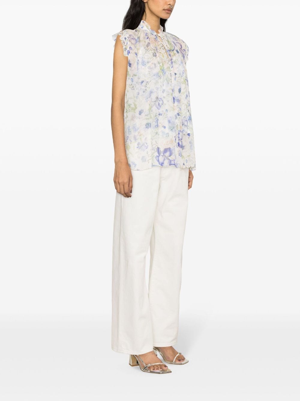 Zimmermann Natura Frilled Top Blue