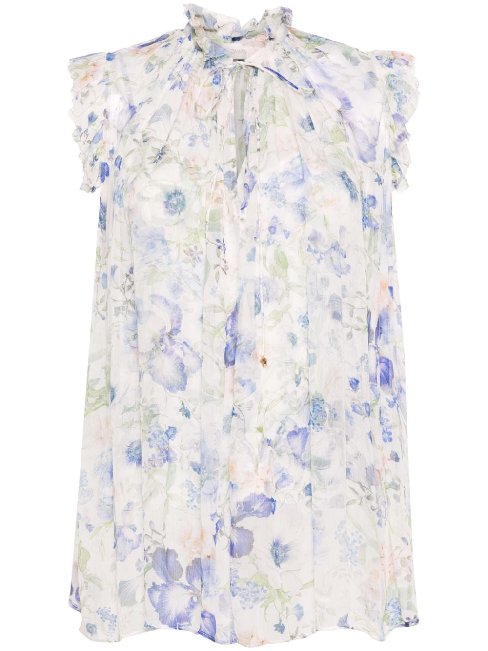 Zimmermann Natura Frilled Top Blue