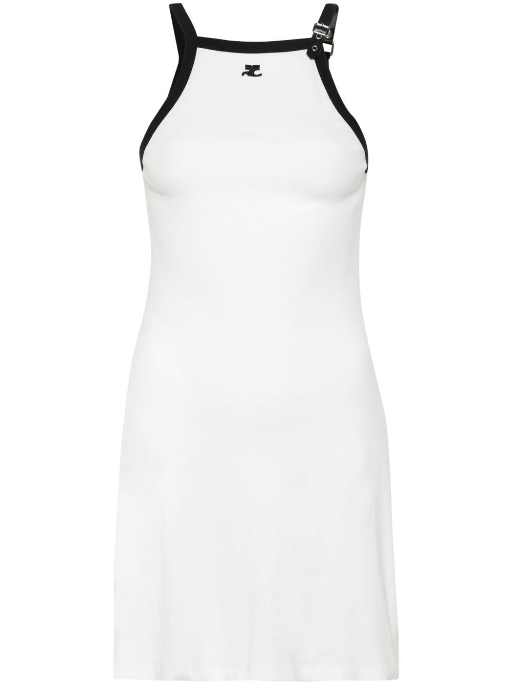 Courreges Cotton Jersey Halterneck Mini Dress