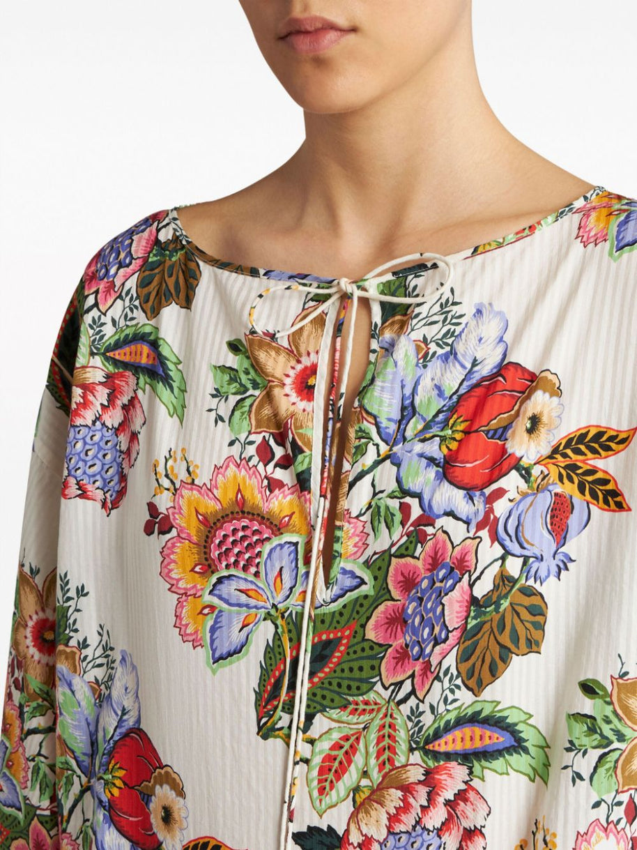 Etro Cotton And Silk Blend Top - White