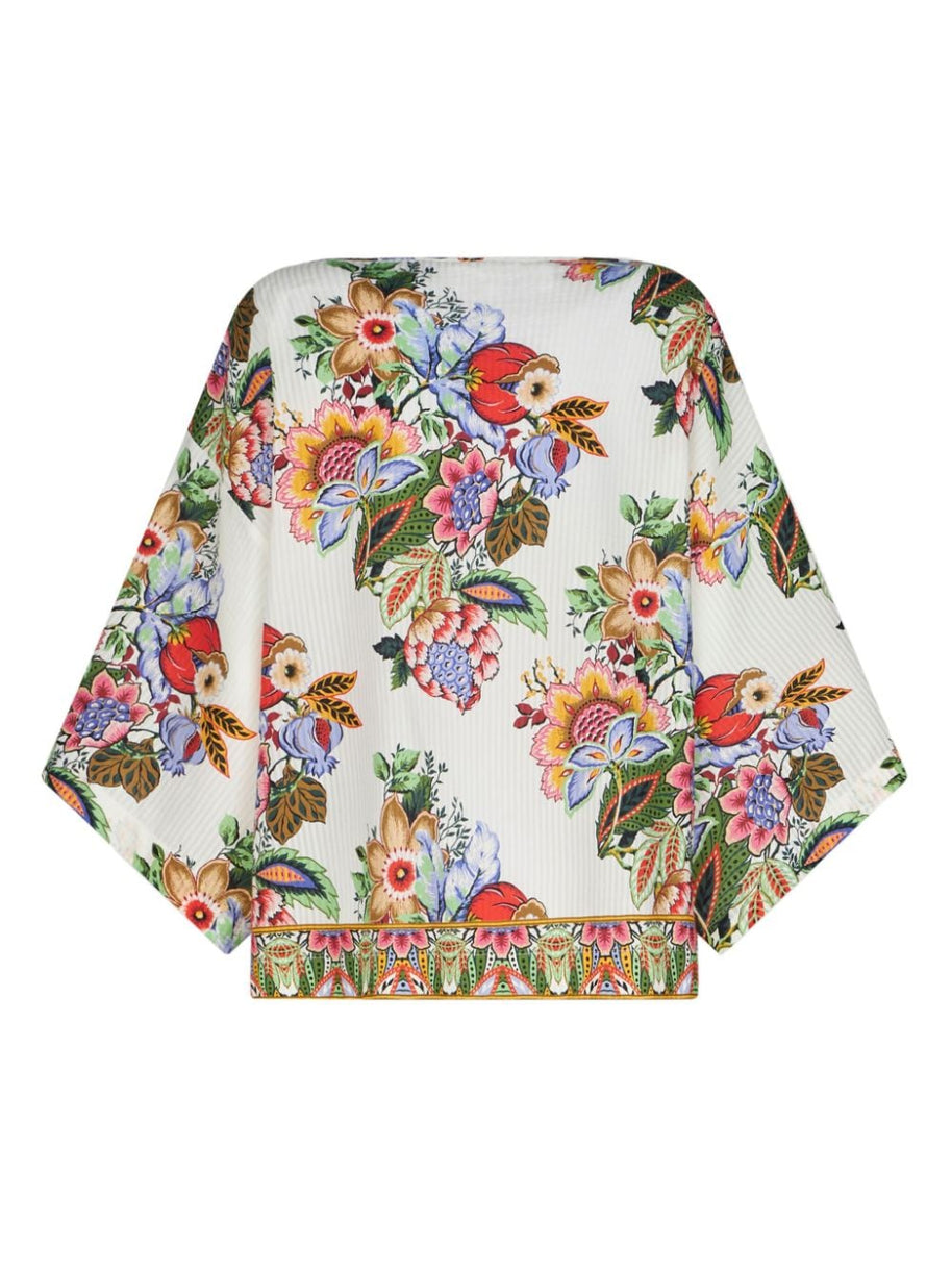 Etro Cotton And Silk Blend Top - White