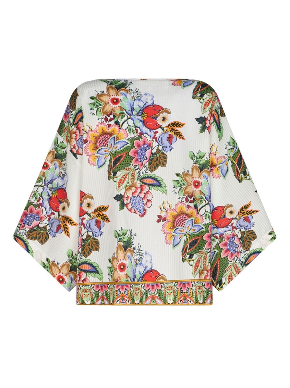 Etro Cotton And Silk Blend Top - White