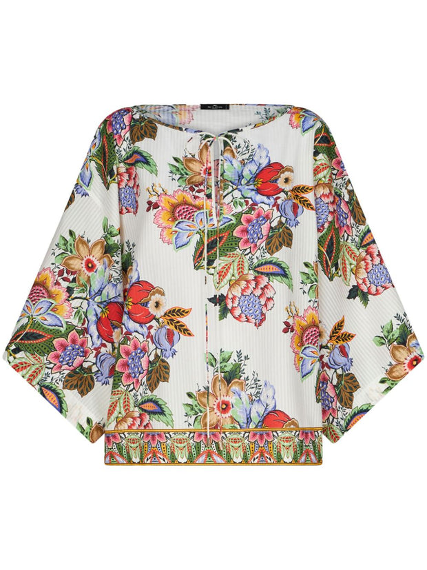 Etro Cotton And Silk Blend Top - White