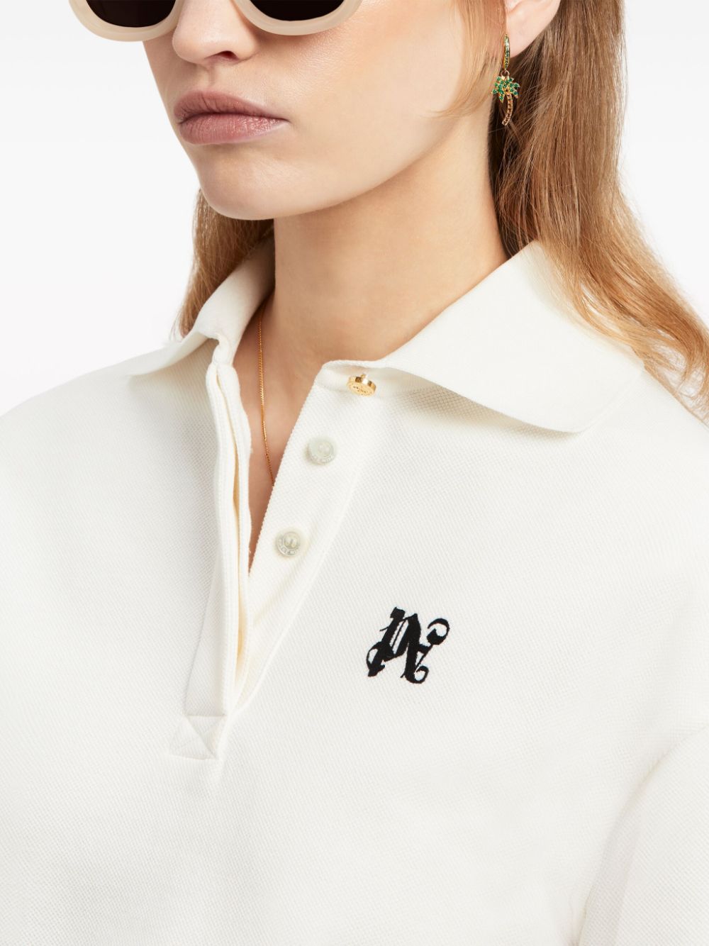 Palm Angels Cropped Polo Shirt