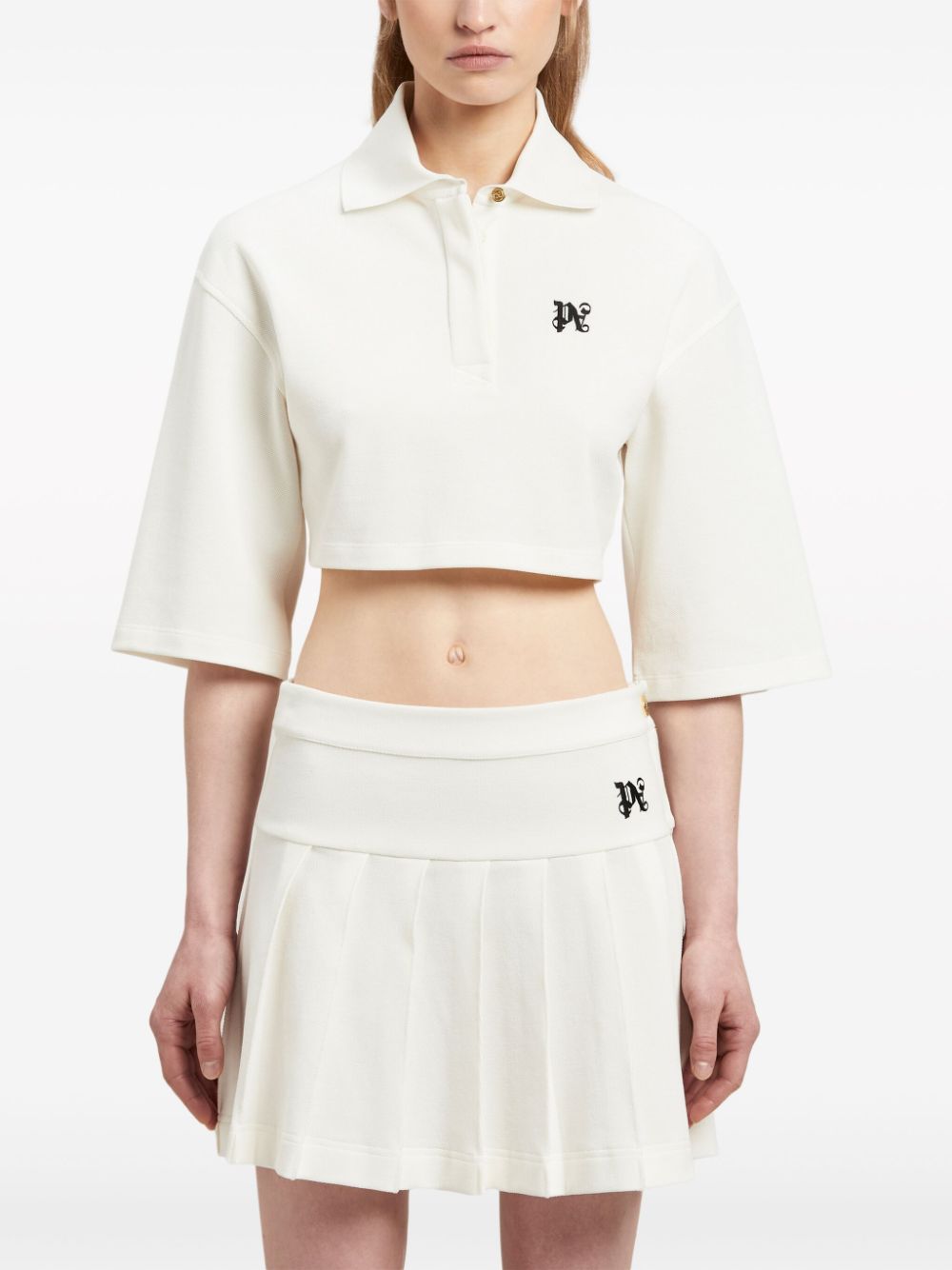 Palm Angels Cropped Polo Shirt