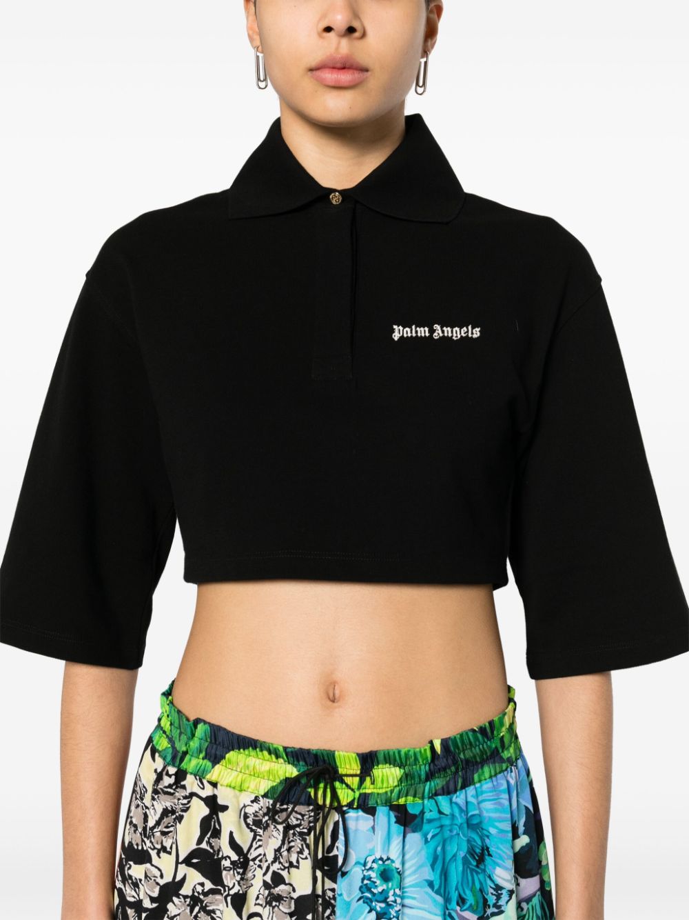 Palm Angels Cropped Polo Shirt