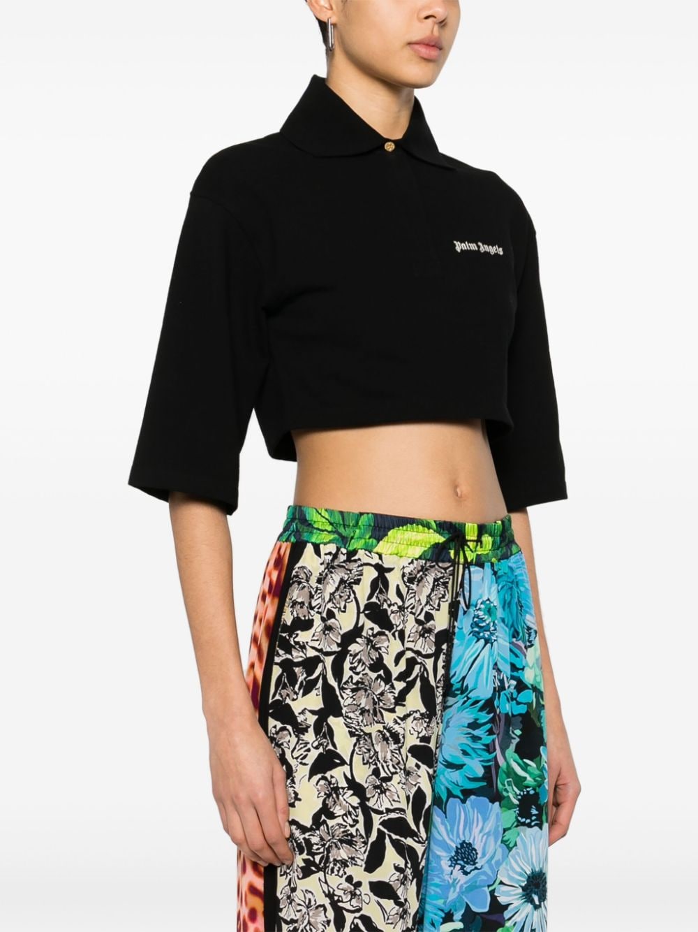 Palm Angels Cropped Polo Shirt