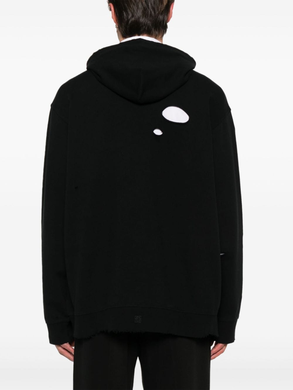 Givenchy Distressed Hoodie Black