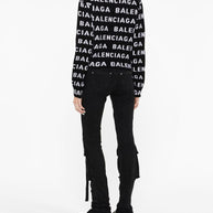Balenciaga Logo Sweaters In Black