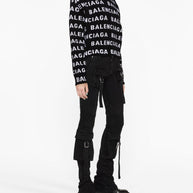 Balenciaga Logo Sweaters In Black