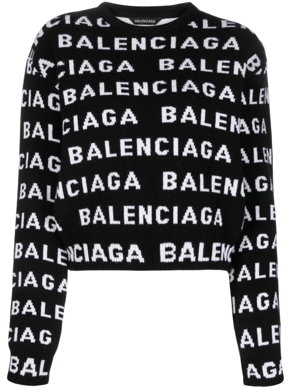 Balenciaga Logo Sweaters In Black