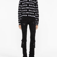 Balenciaga Logo Sweaters In Black