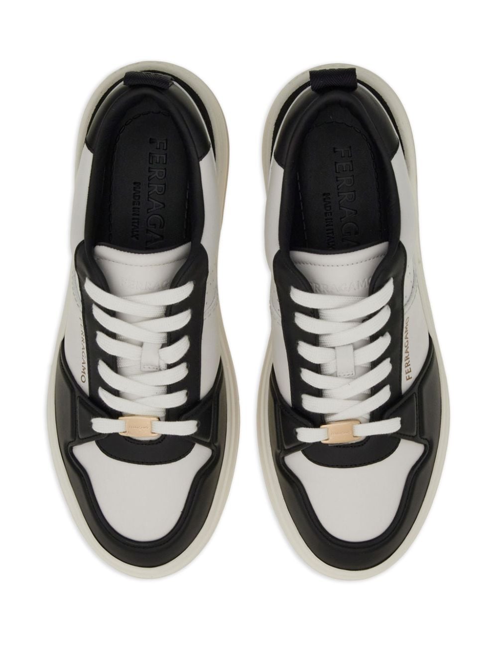 Ferragamo Leather Sneakers Black