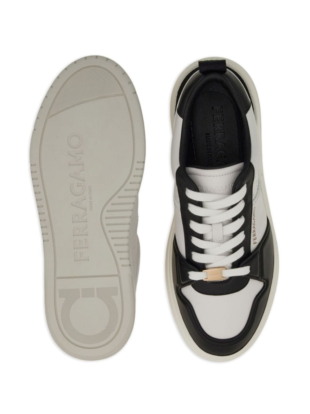 Ferragamo Leather Sneakers Black