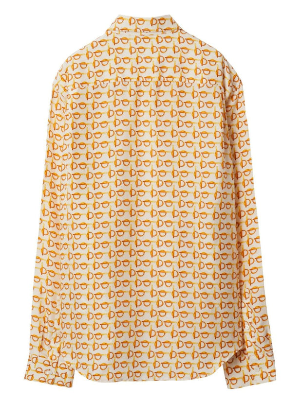 Burberry SIlk Shirt In Gold