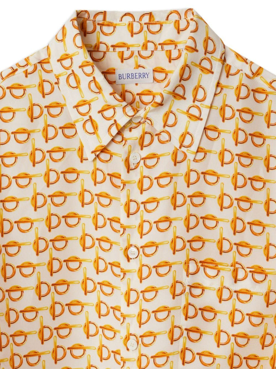 Burberry SIlk Shirt In Gold