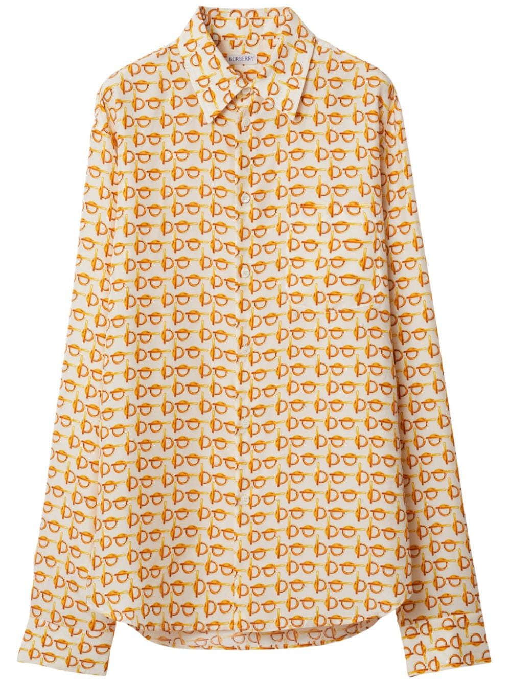 Burberry SIlk Shirt In Gold