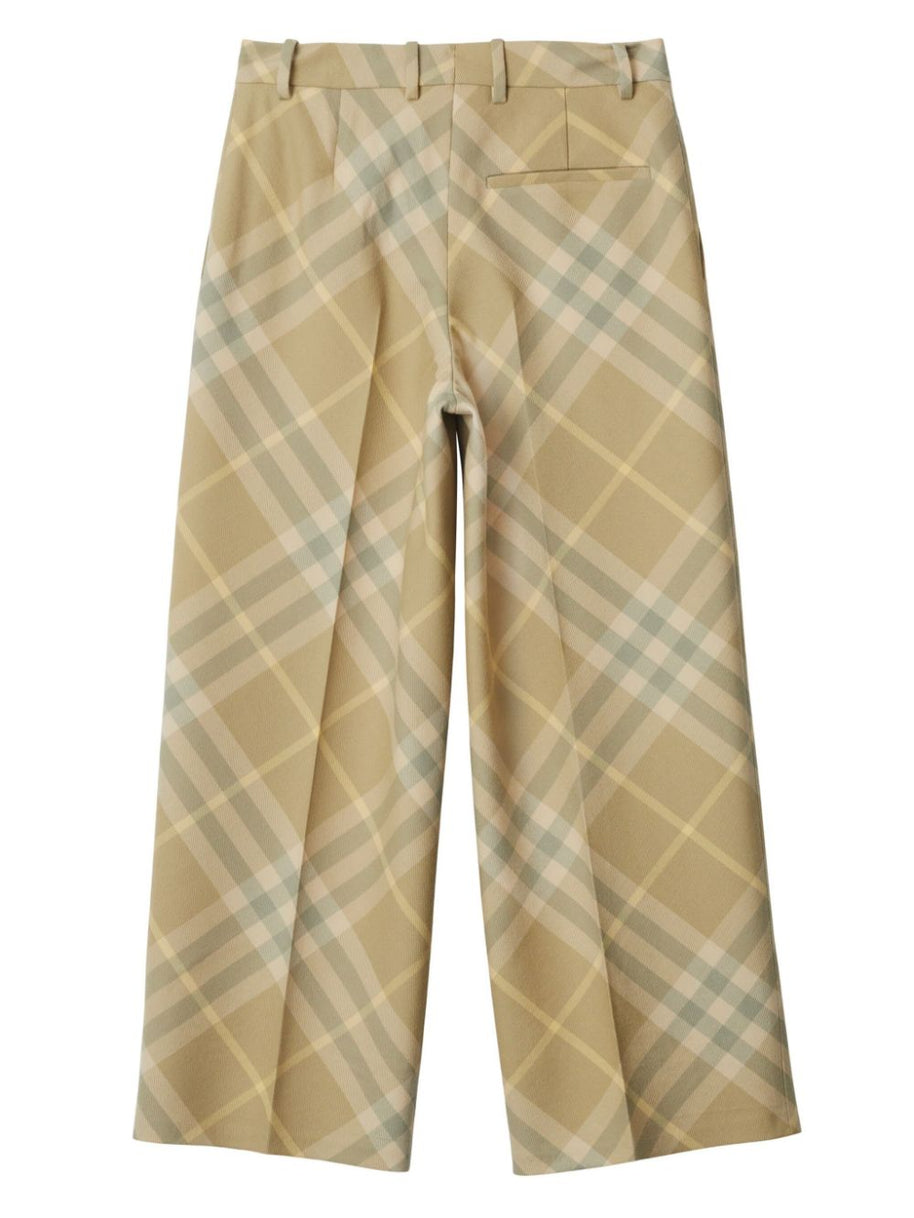 Burberry Check Wool Pants