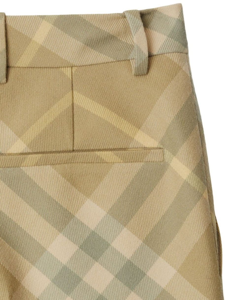 Burberry Check Wool Pants