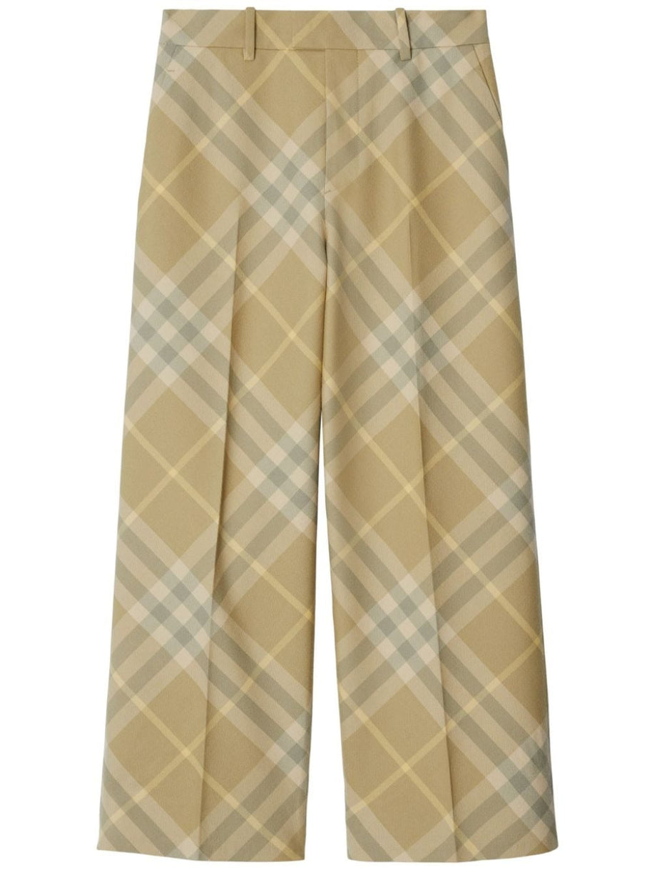 Burberry Check Wool Pants