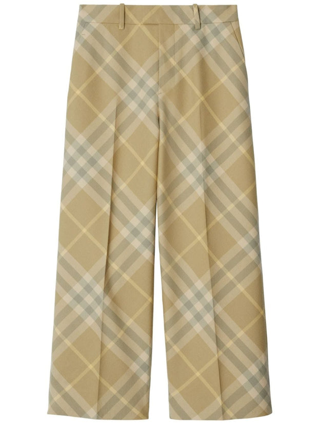 Burberry Check Wool Pants