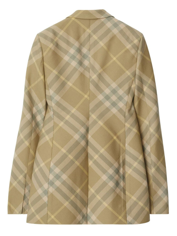 Burberry Check Wool Coat
