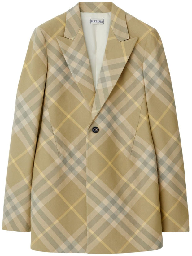Burberry Check Wool Coat