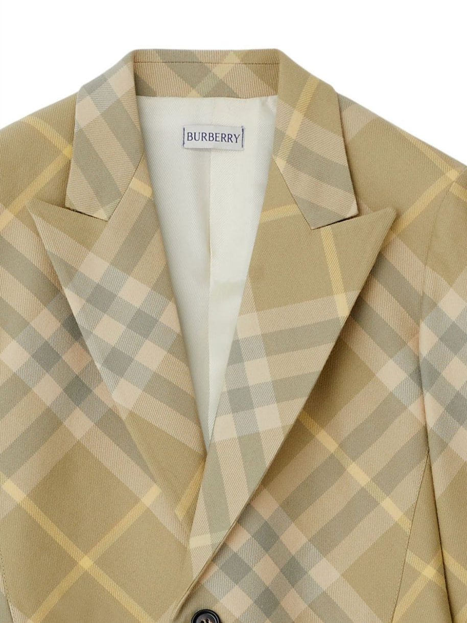 Burberry Check Wool Coat