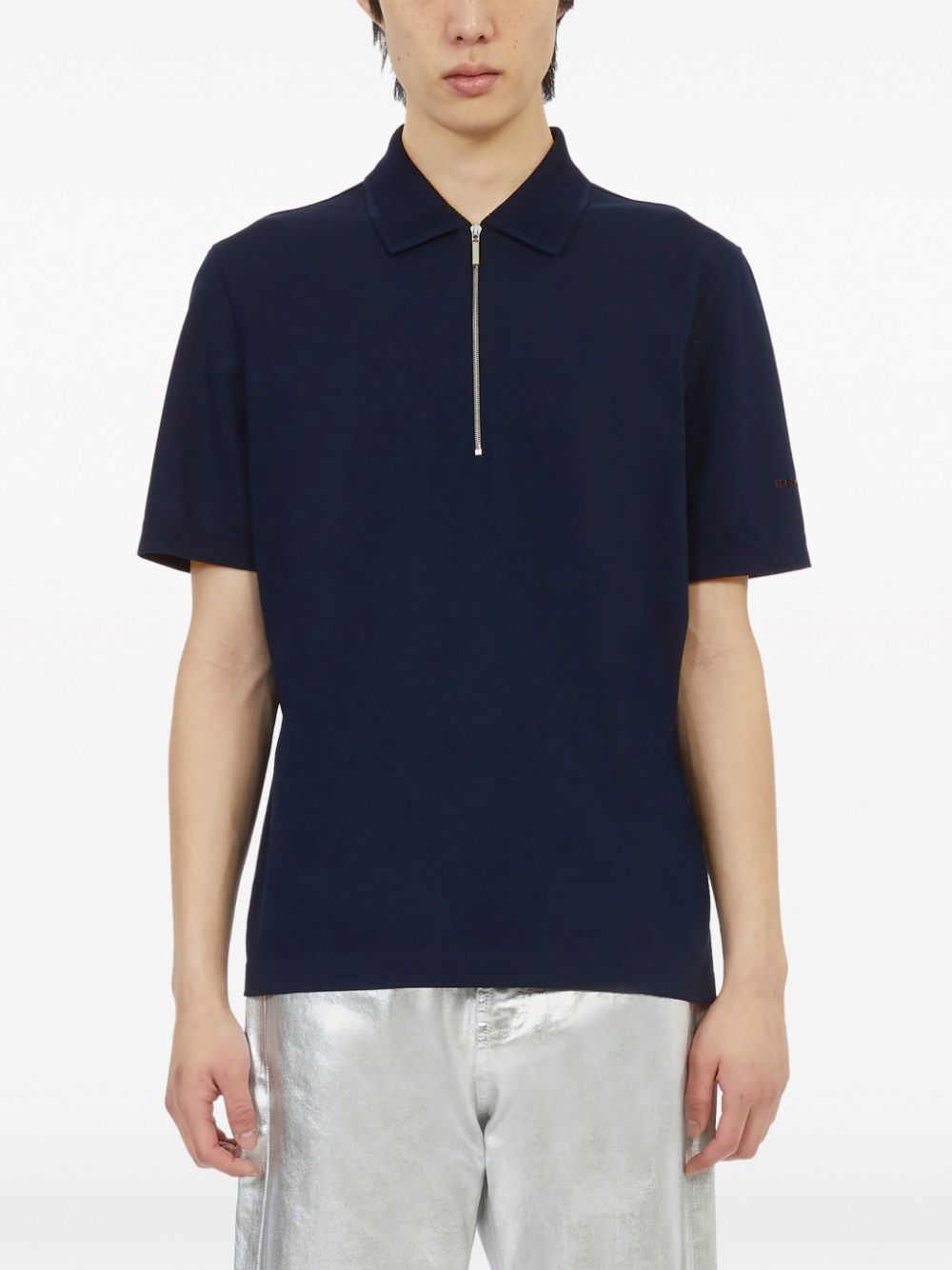 Ferragamo Polo Shirt In Blue