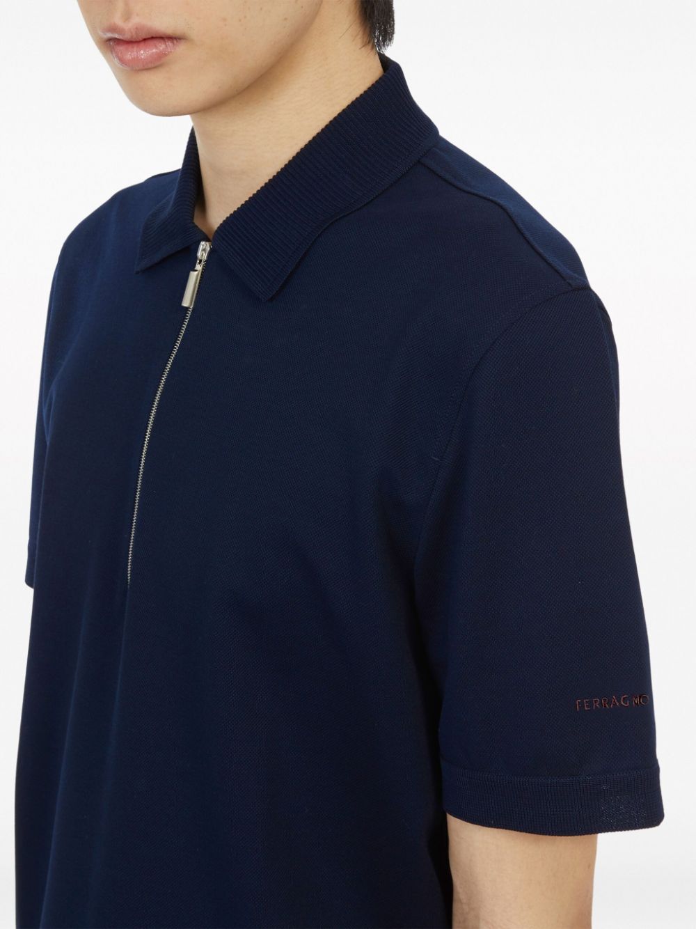 Ferragamo Polo Shirt In Blue