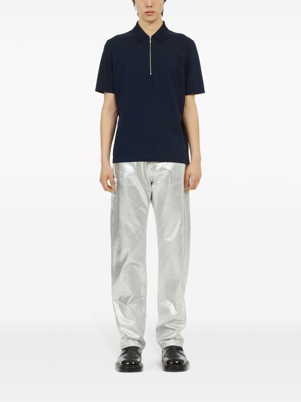 Ferragamo Polo Shirt In Blue