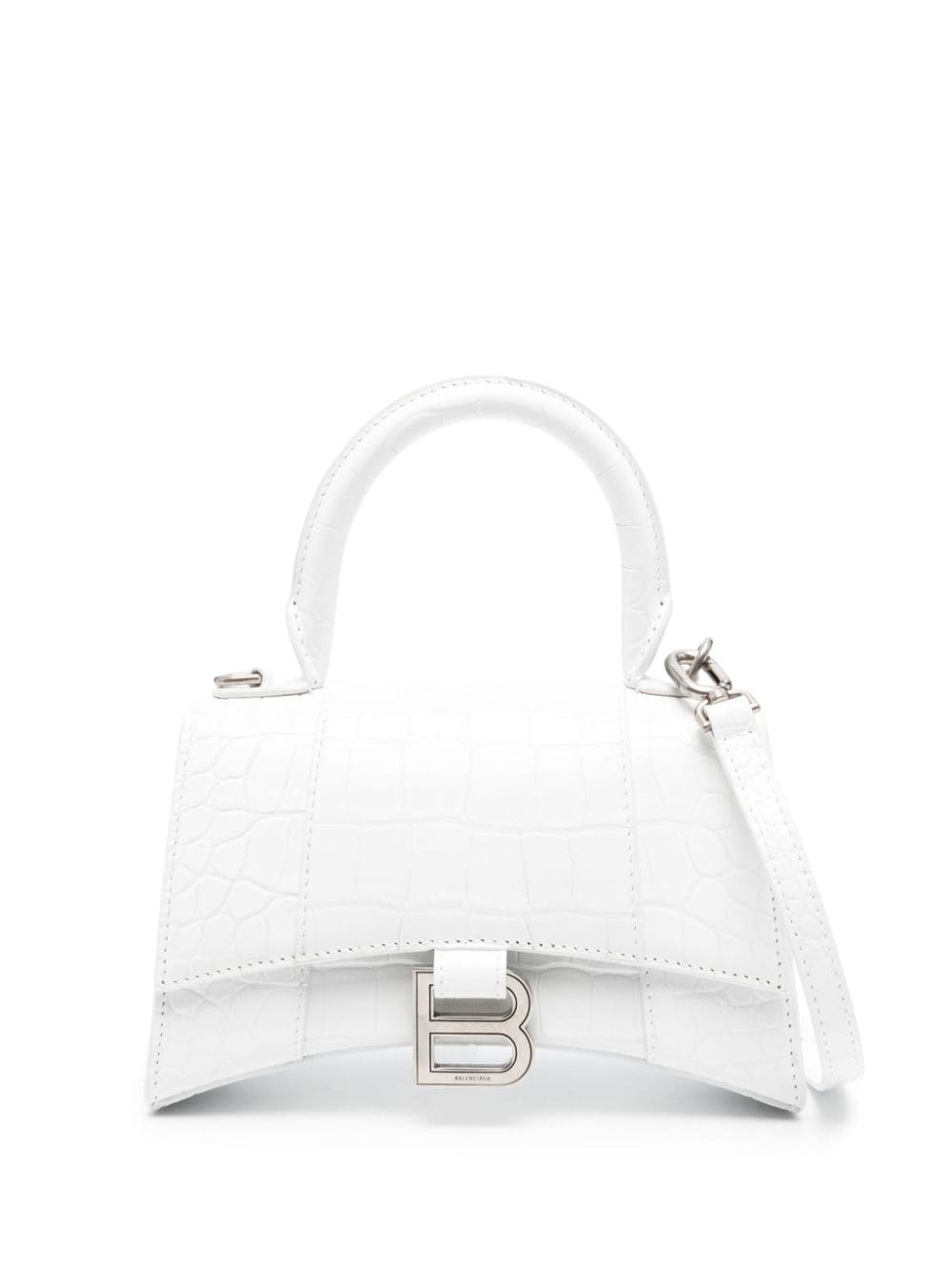 Balenciaga Xs Hourglass Handbag White