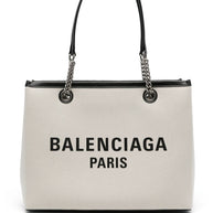 Balenciaga Logo Canvas Tote Bag