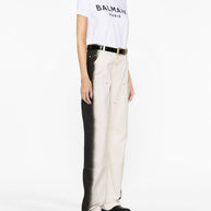 Balmain Buton Embellished T-shirt In White