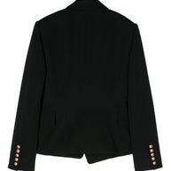 Balmain  Wool Double-breasted Jacket - Black