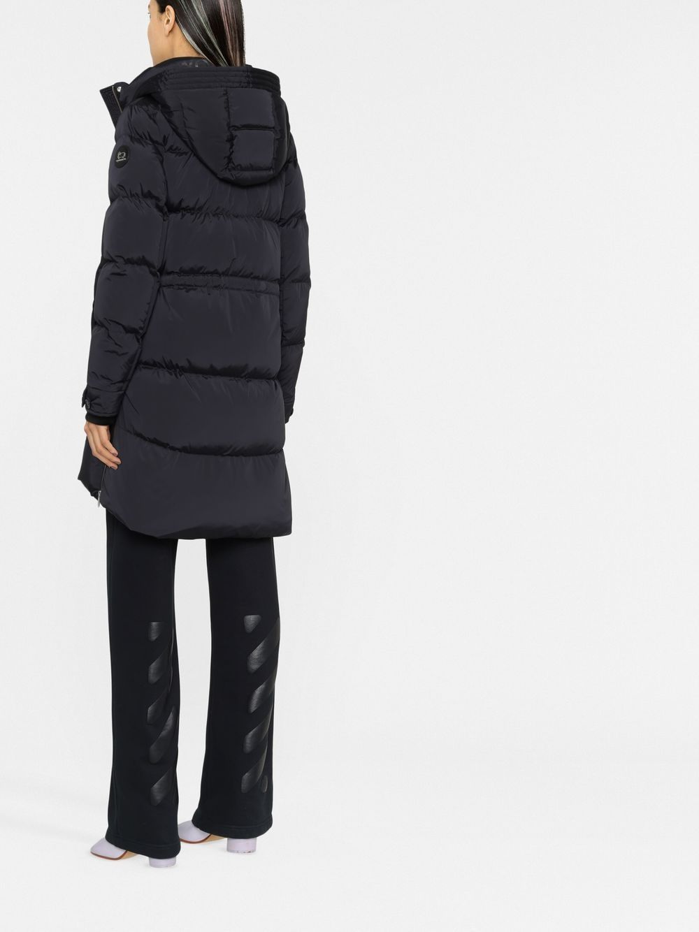 Woolrich Black Hooded Puffer Coat