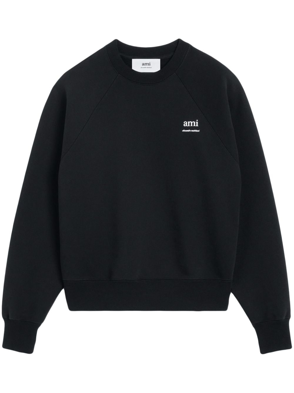 Ami Paris Organic Cotton Sweatshirt Black