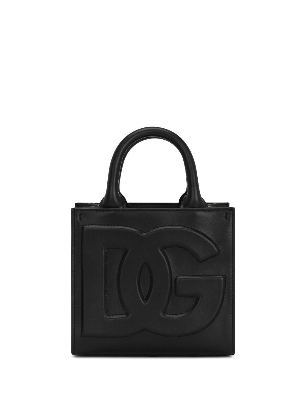 Dolce & Gabbana DG Logo Leather Tote Bag With Shoulder Strap